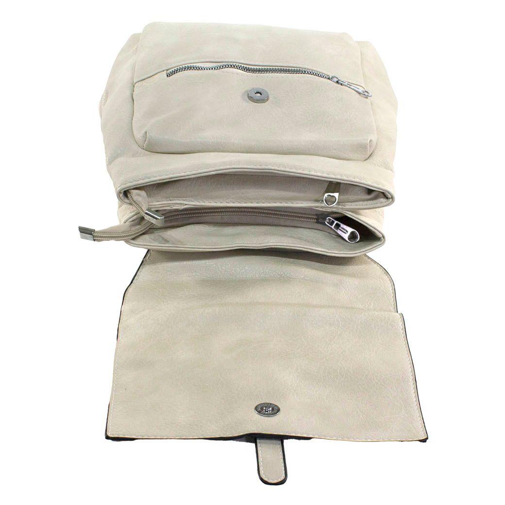 Mochila Con 2 Pasadores Beige-3