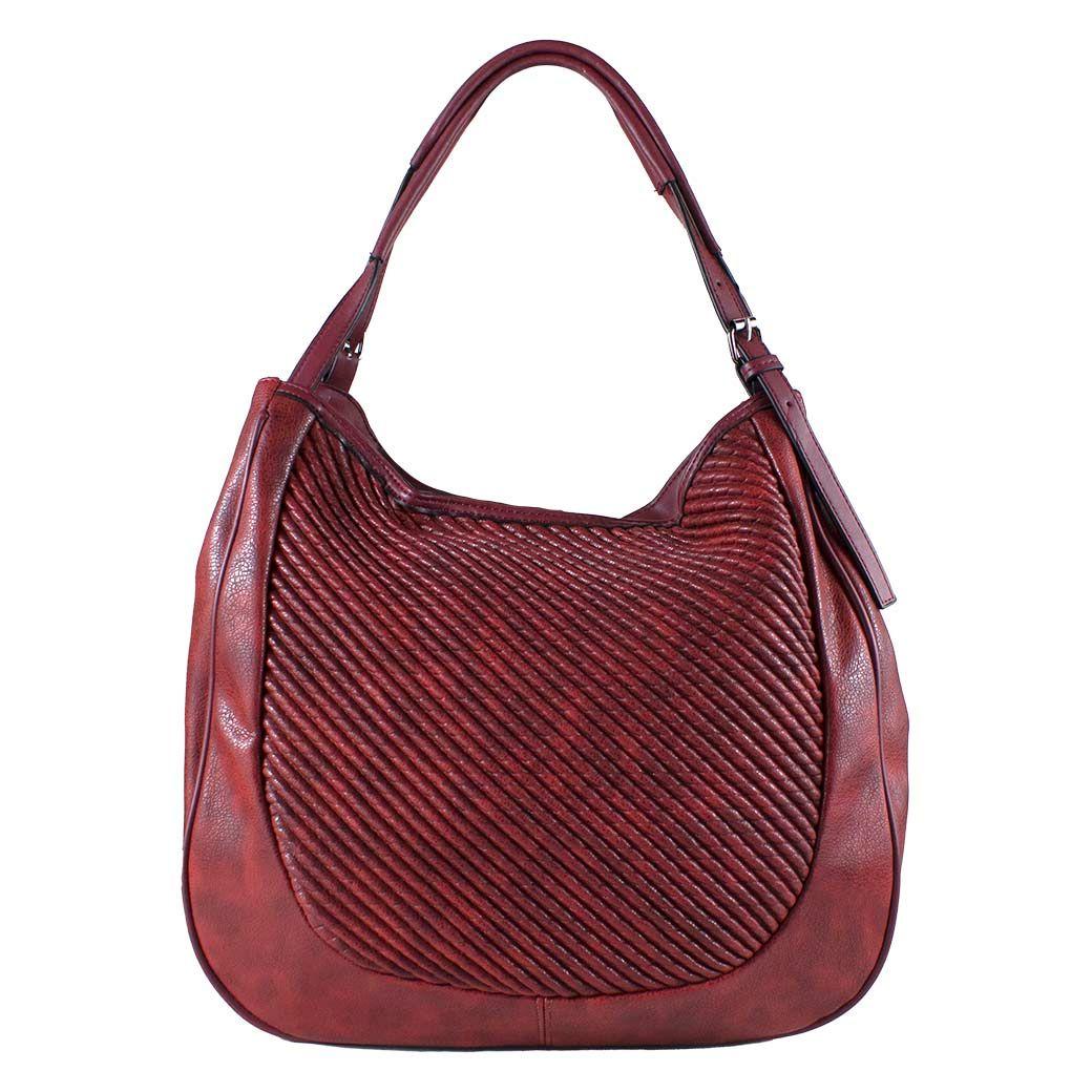 Cartera Frontal Entrelazada Burdeo-0