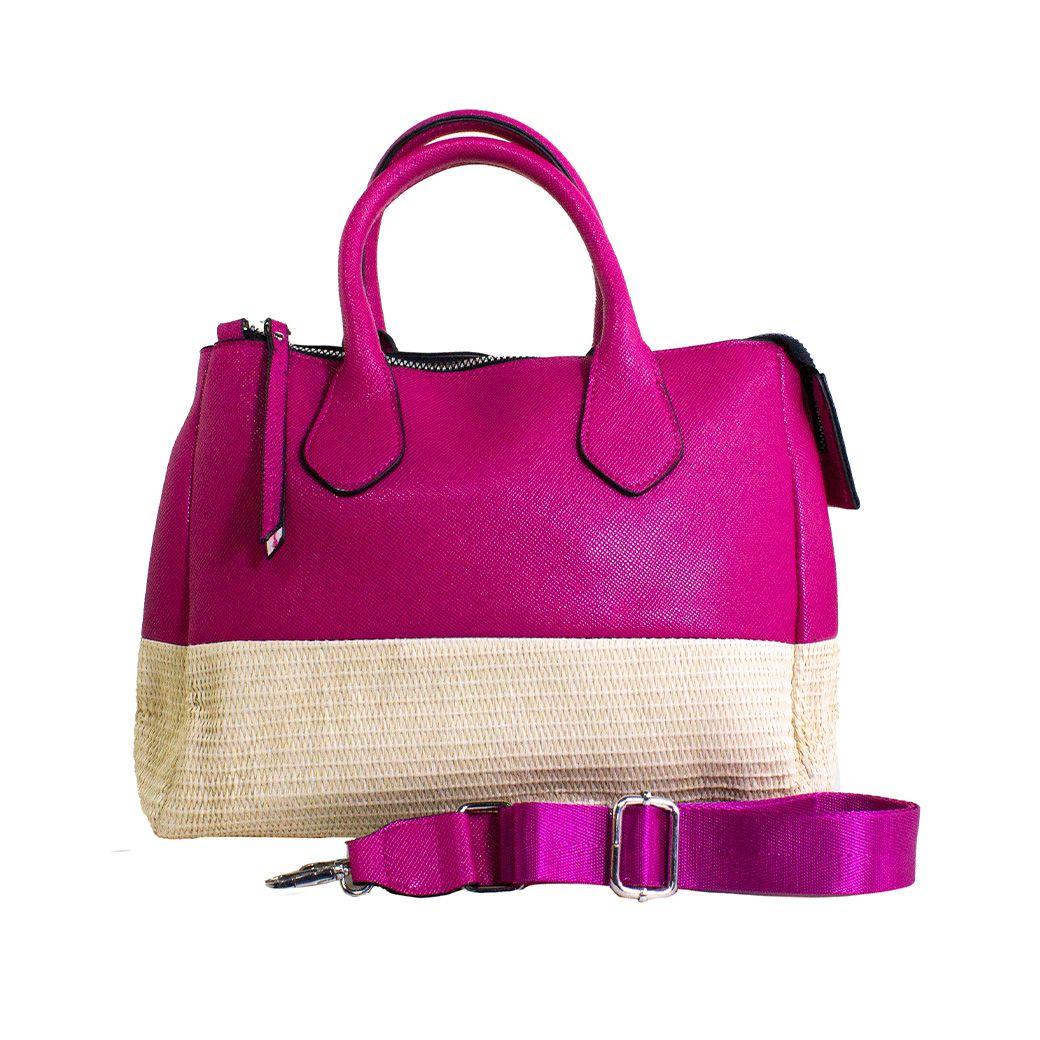 Cartera base yute Fucsia-0