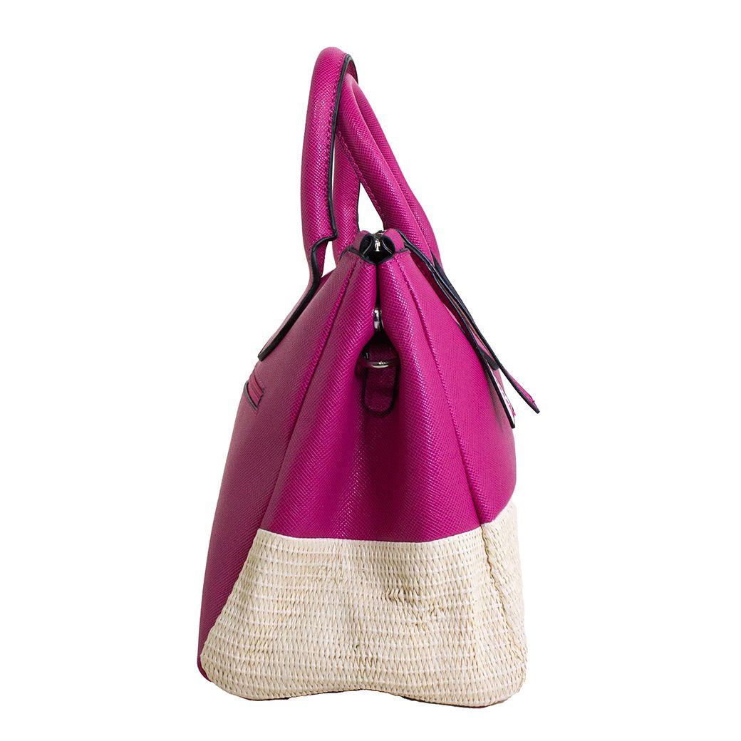 Cartera base yute Fucsia-2