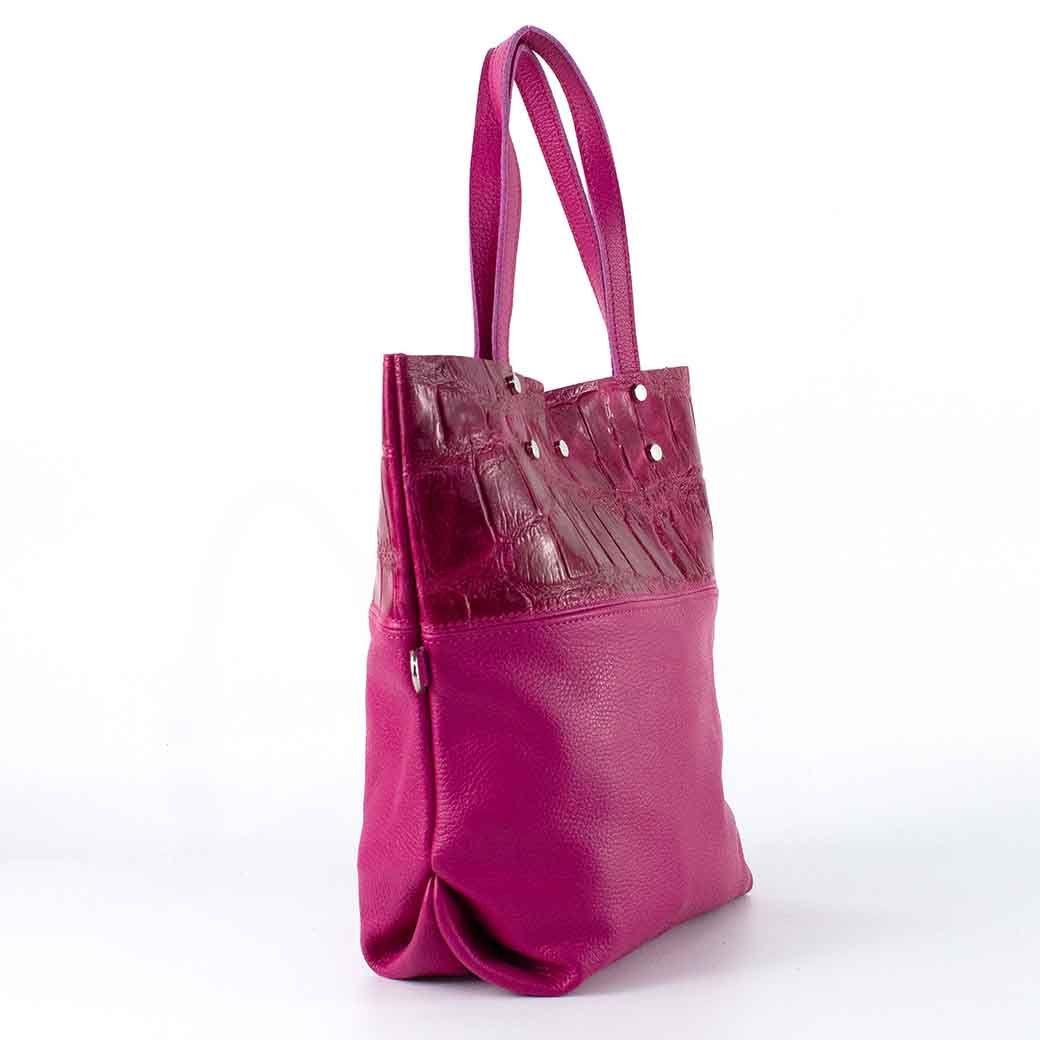 Cartera de Cuero Coco Broche 743 Mujer Fucsia Mailea-2