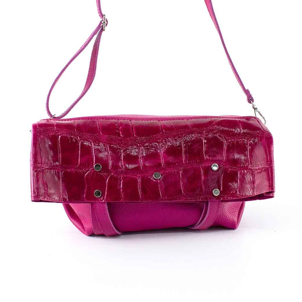 Cartera de Cuero Coco Broche 743 Mujer Fucsia Mailea-6