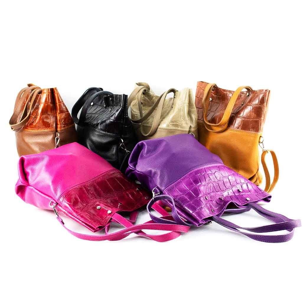 Cartera de Cuero Coco Broche 743 Mujer Fucsia Mailea-9