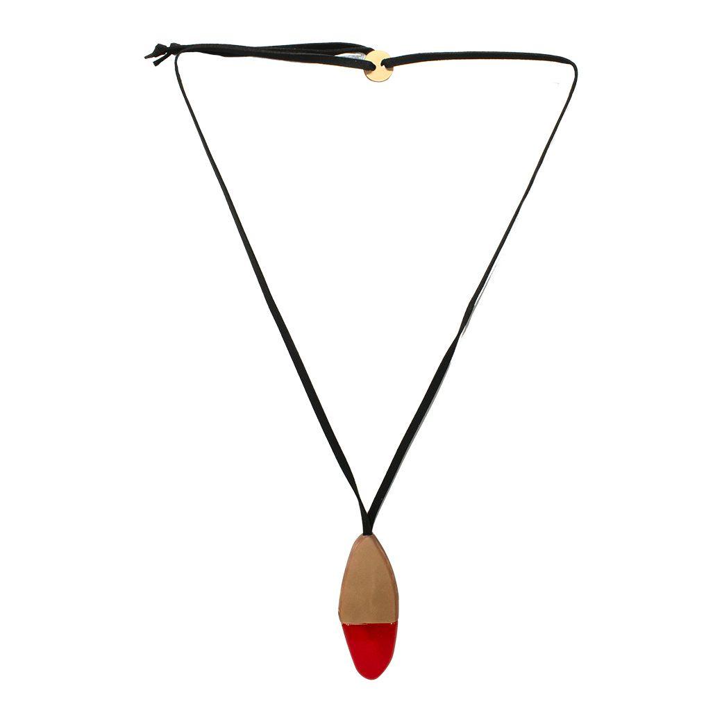 Collar flecha bicolor Rojo-0