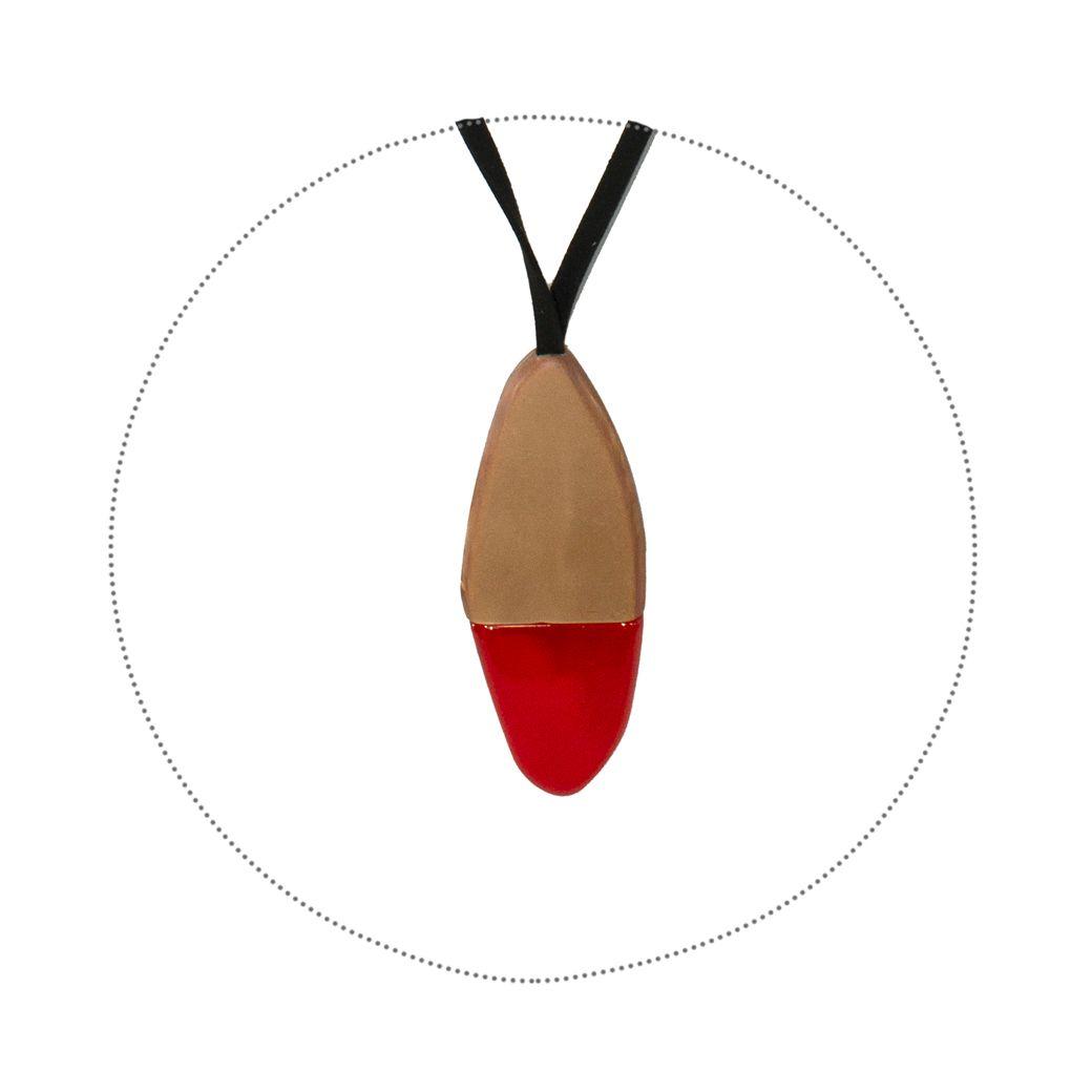 Collar flecha bicolor Rojo-1