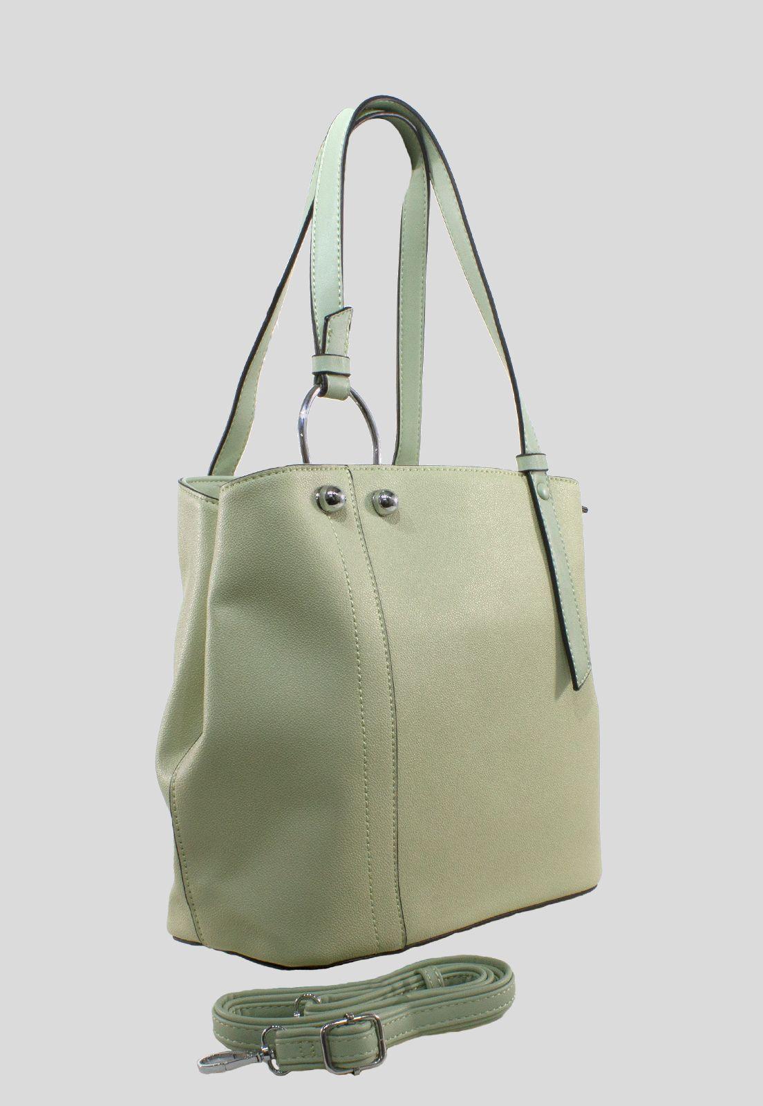 Cartera Correa Y Argolla Verde-1