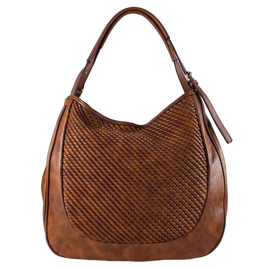 Cartera Frontal Entrelazada Tostado-0