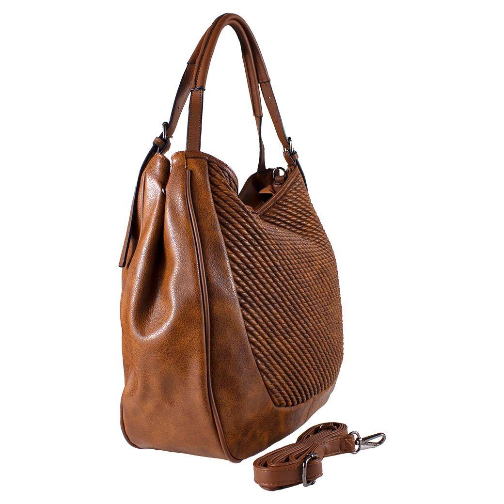 Cartera Frontal Entrelazada Tostado-1