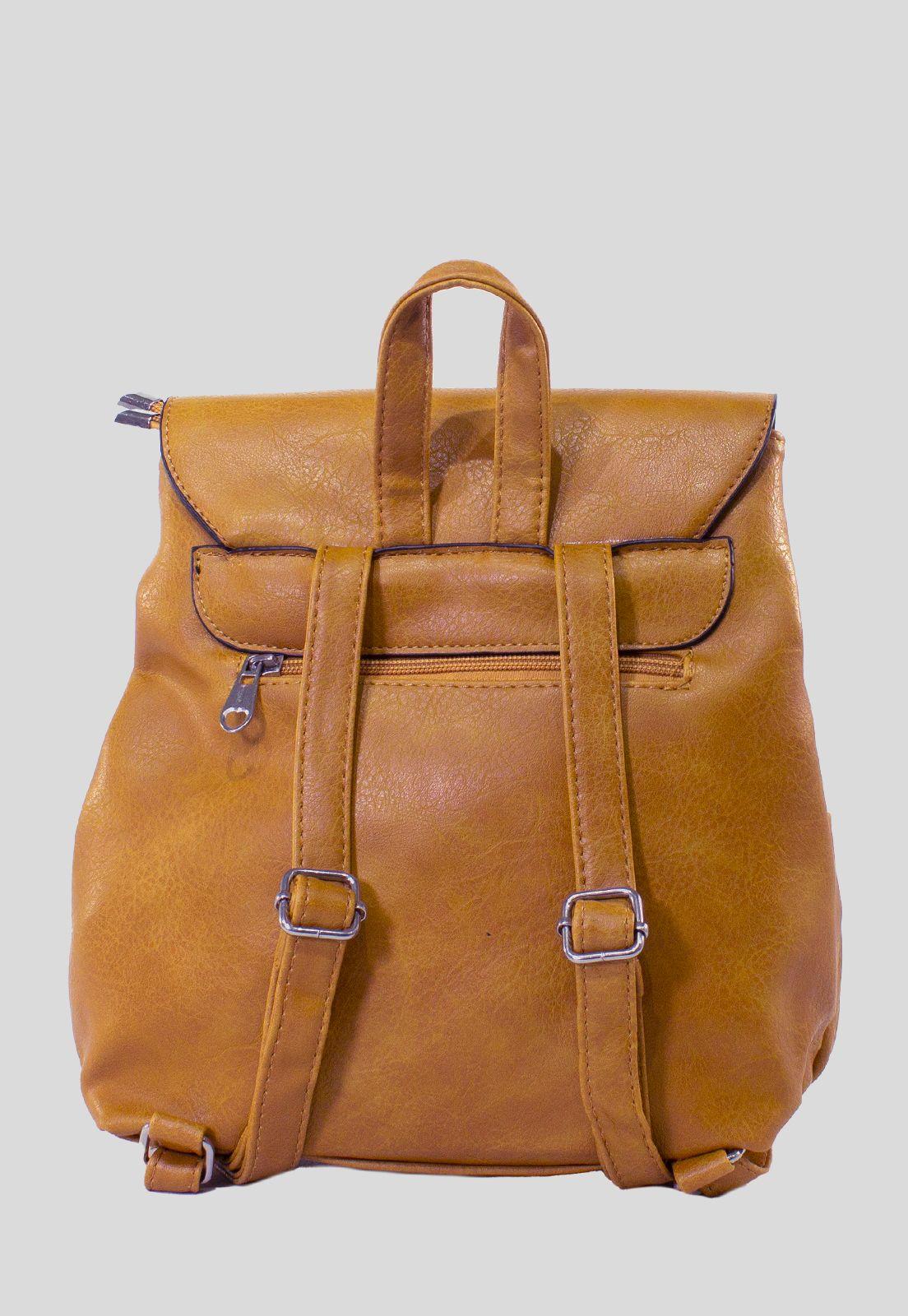 Mochila Con 2 Bolsillos Mostaza-2