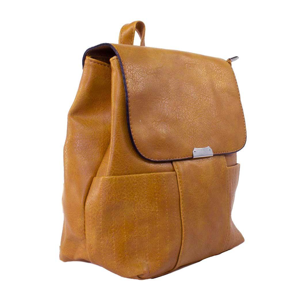 Mochila Con 2 Bolsillos Mostaza-1