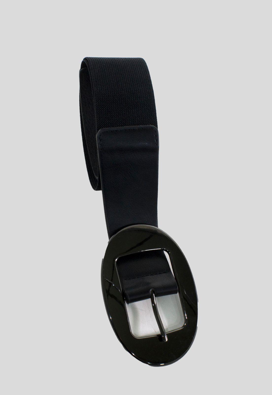Cinturon elastico med. Metal Negro-1