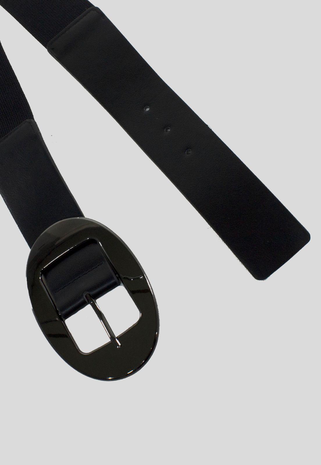 Cinturon elastico med. Metal Negro-2
