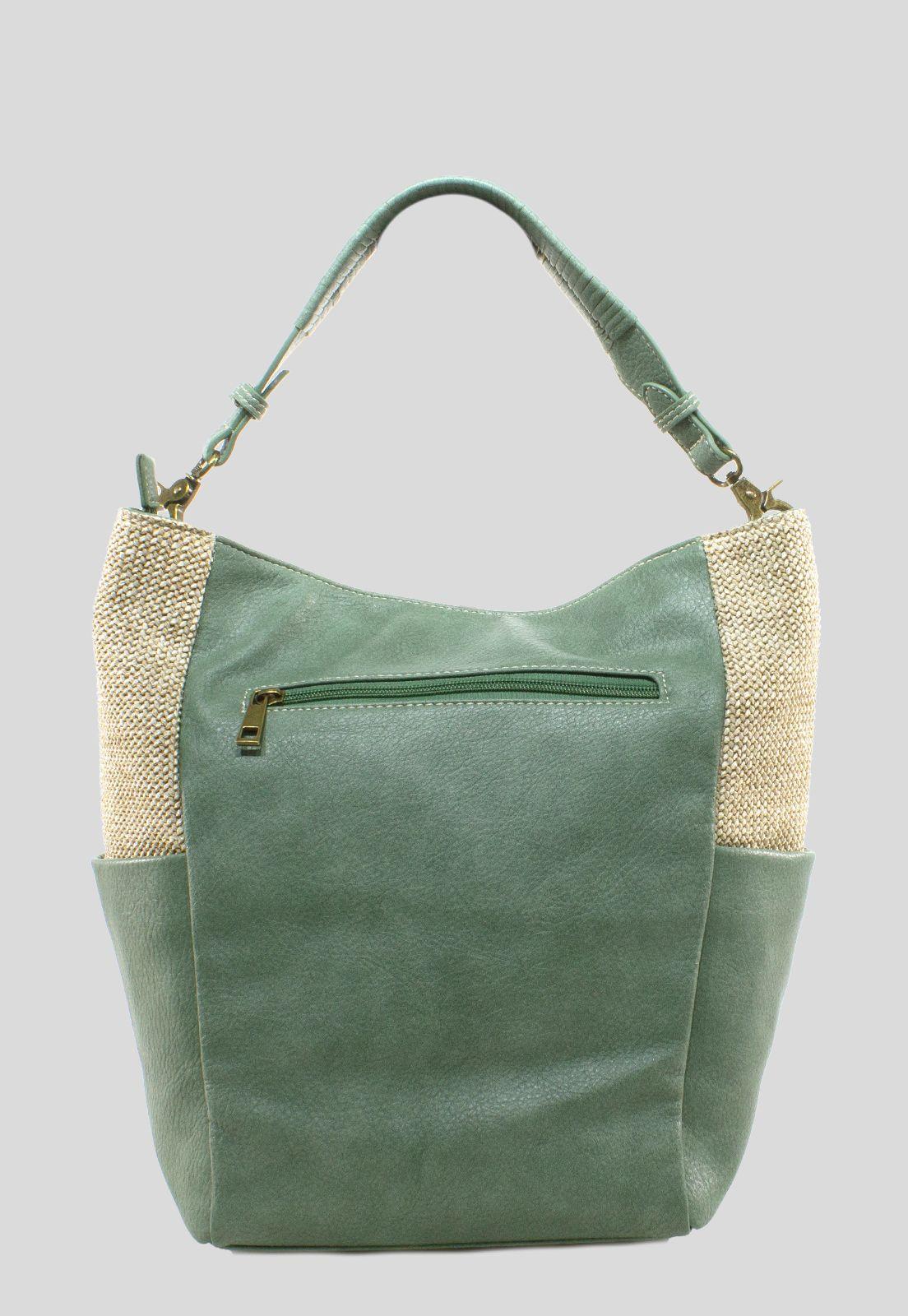 Cartera Rafia Base Remaches Verde-2
