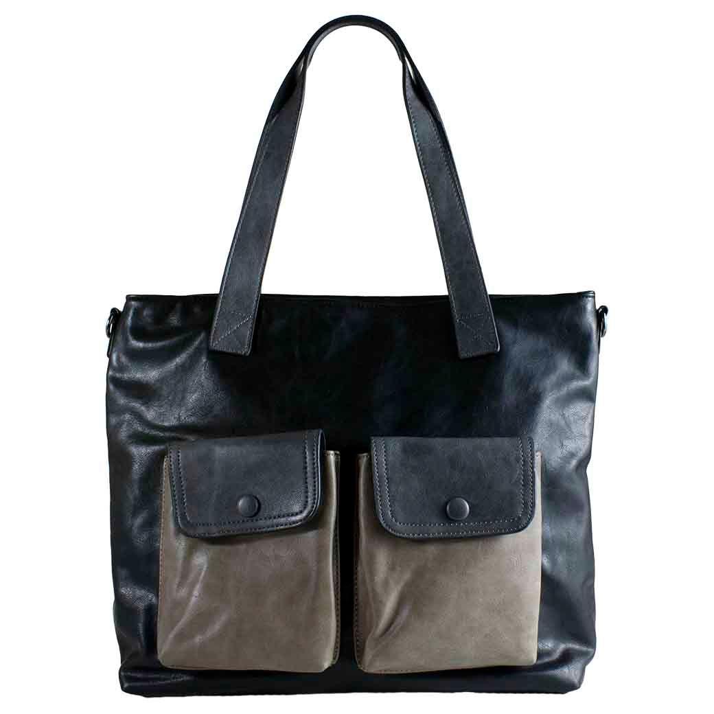 Cartera 2 Bolsillo Iguales Negro-0