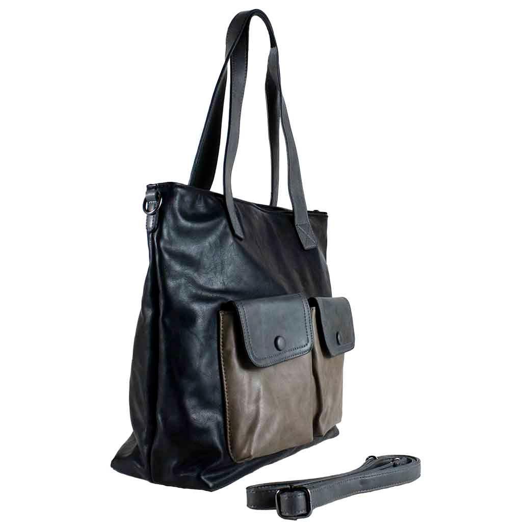 Cartera 2 Bolsillo Iguales Negro-1