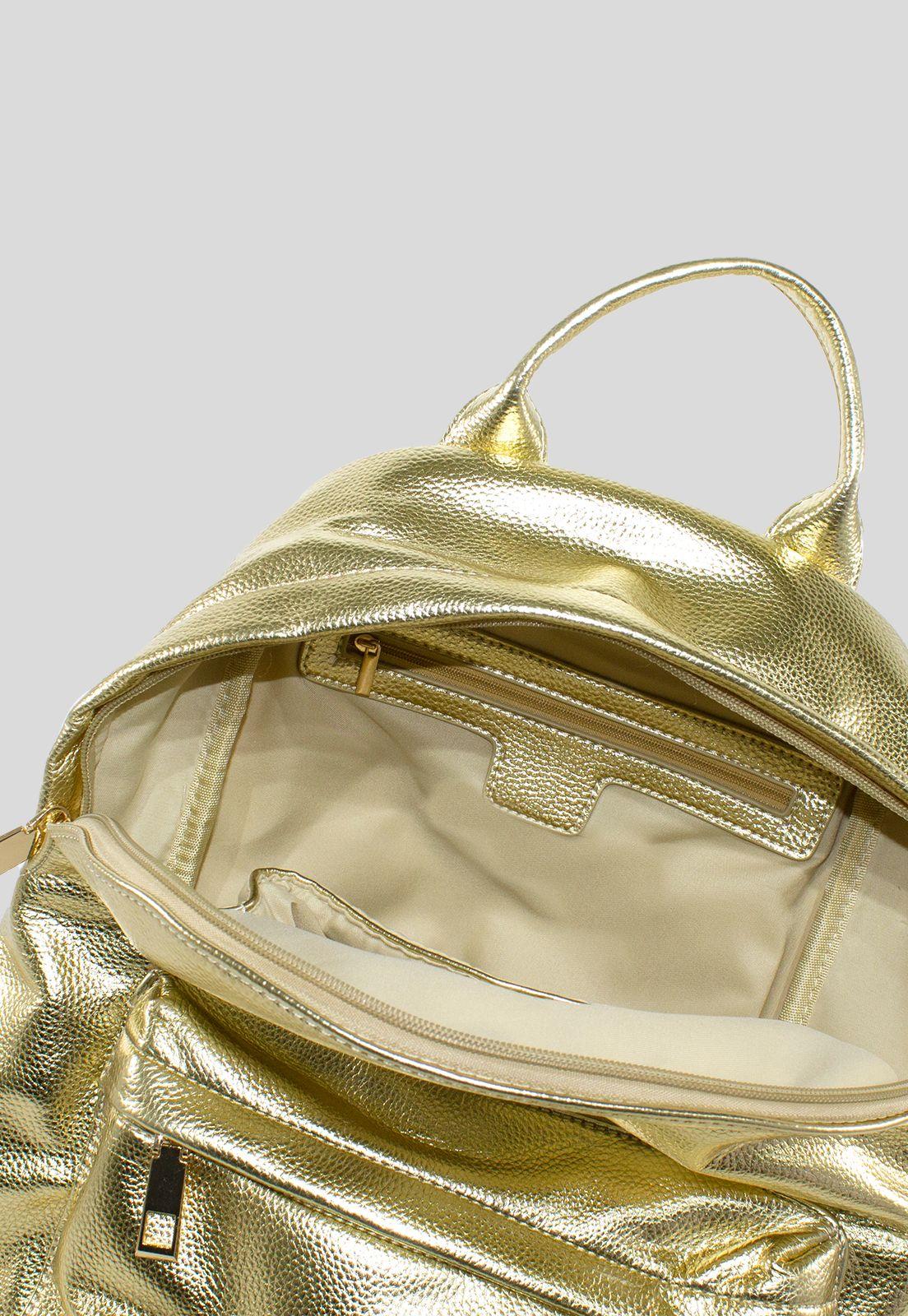 Mochila Lisa Metalizada Oro-3