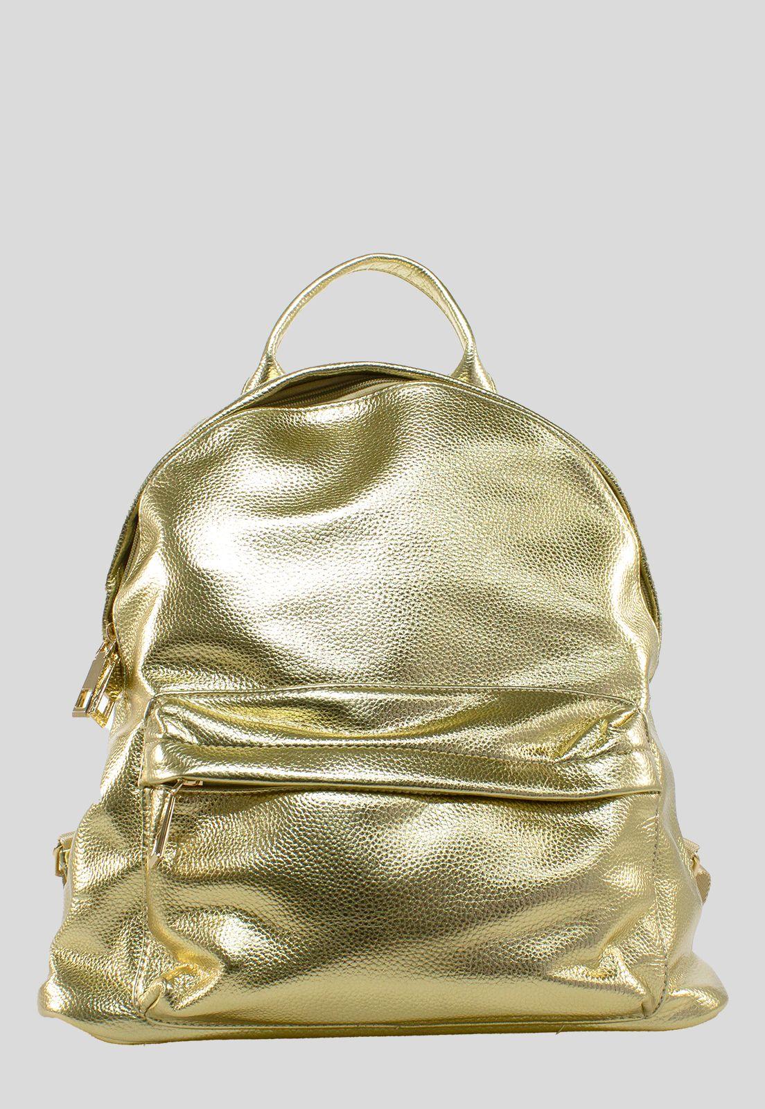 Mochila Lisa Metalizada Oro-5