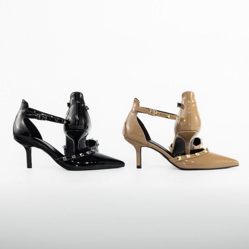 Stilleto c/ piramides Khaki-3