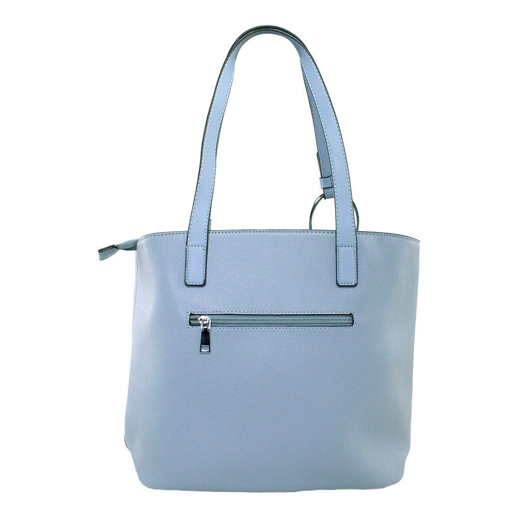 Cartera Correa Y Argolla Celeste-2