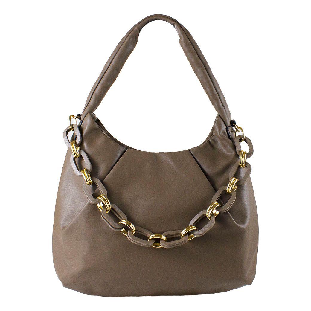 Cartera Cadena Frontal Taupe-0