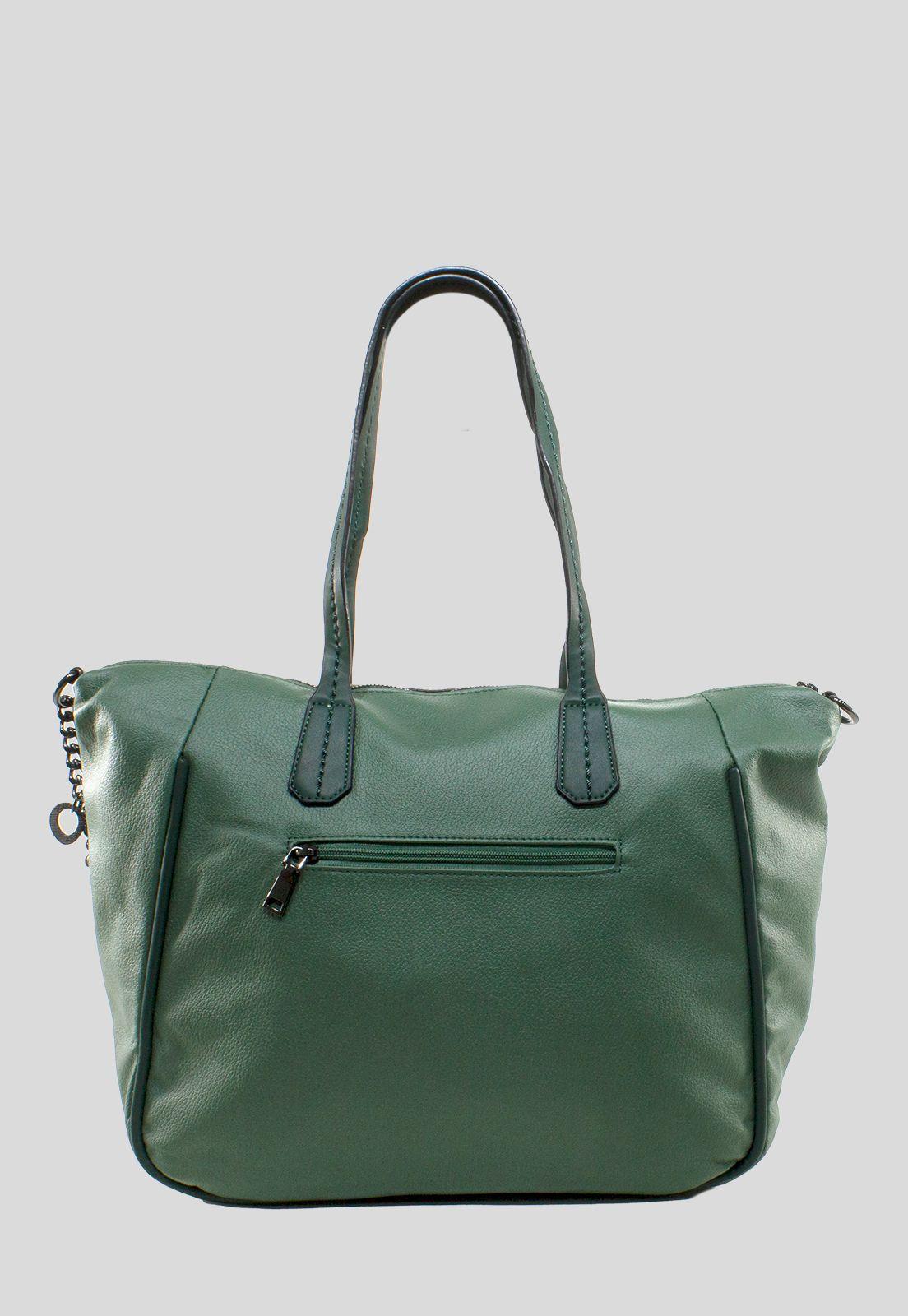 Cartera Grande Franjas Verde-2