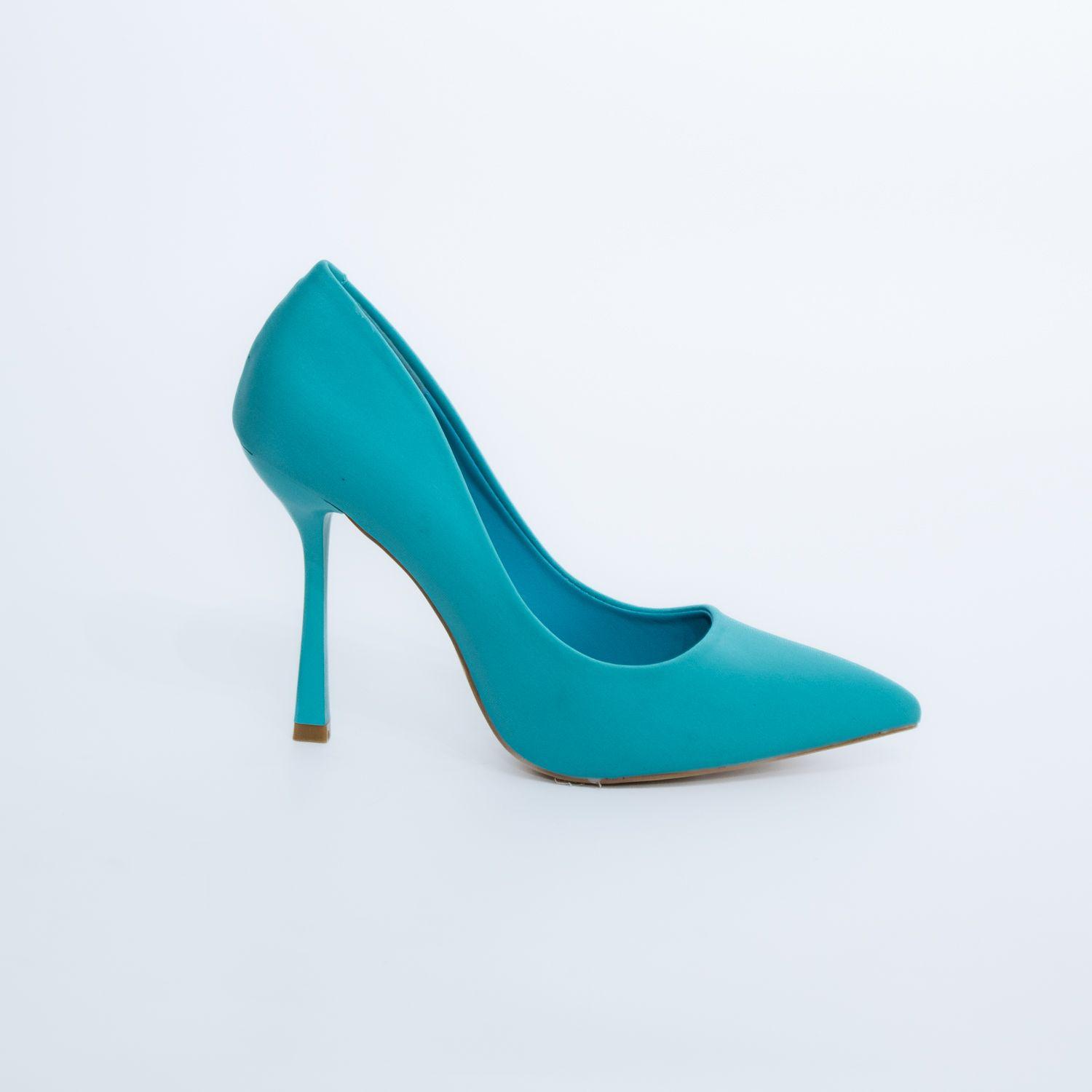 Stiletto cerrado taco charol Turquesa Mailea-0