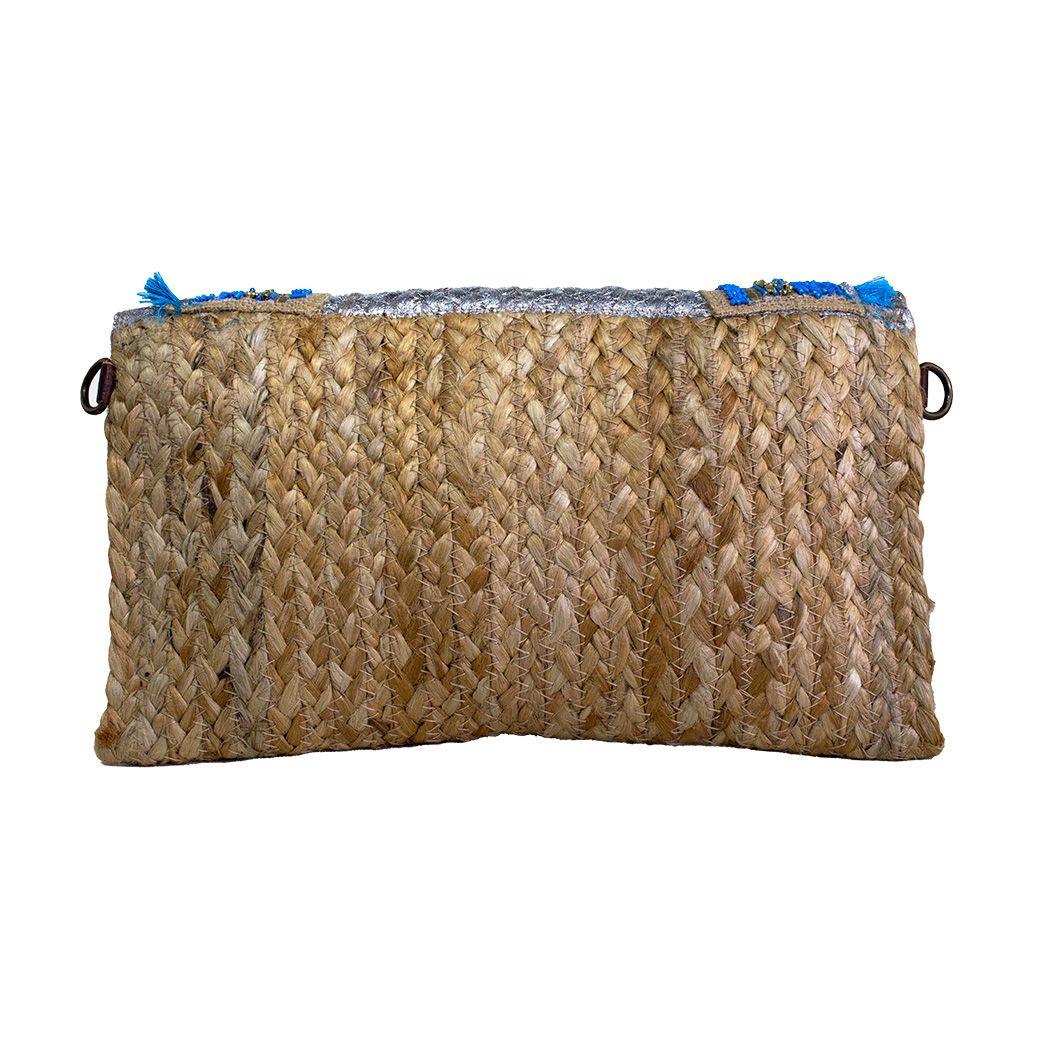 Bandolera yute c/ espejo Azul-2