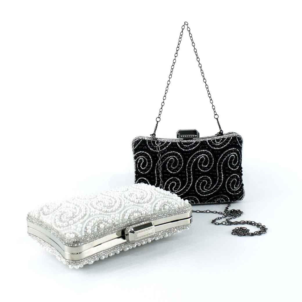Cartera Perla de Noche 860 Mujer Negro Mailea-6