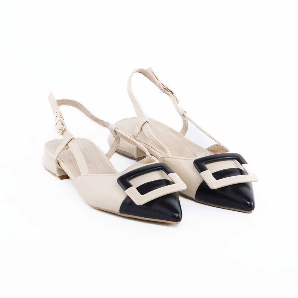 Stiletto abierto heb. Bicolor Negro-3