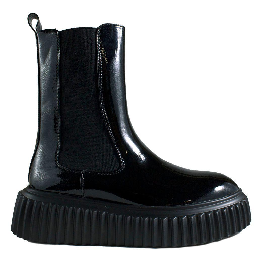 Botin Chelsea Plataforma Negro-1