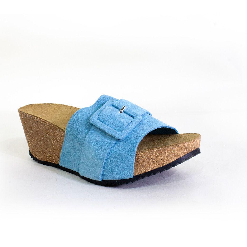 Sandalia alto hebilla forrada Celeste-1