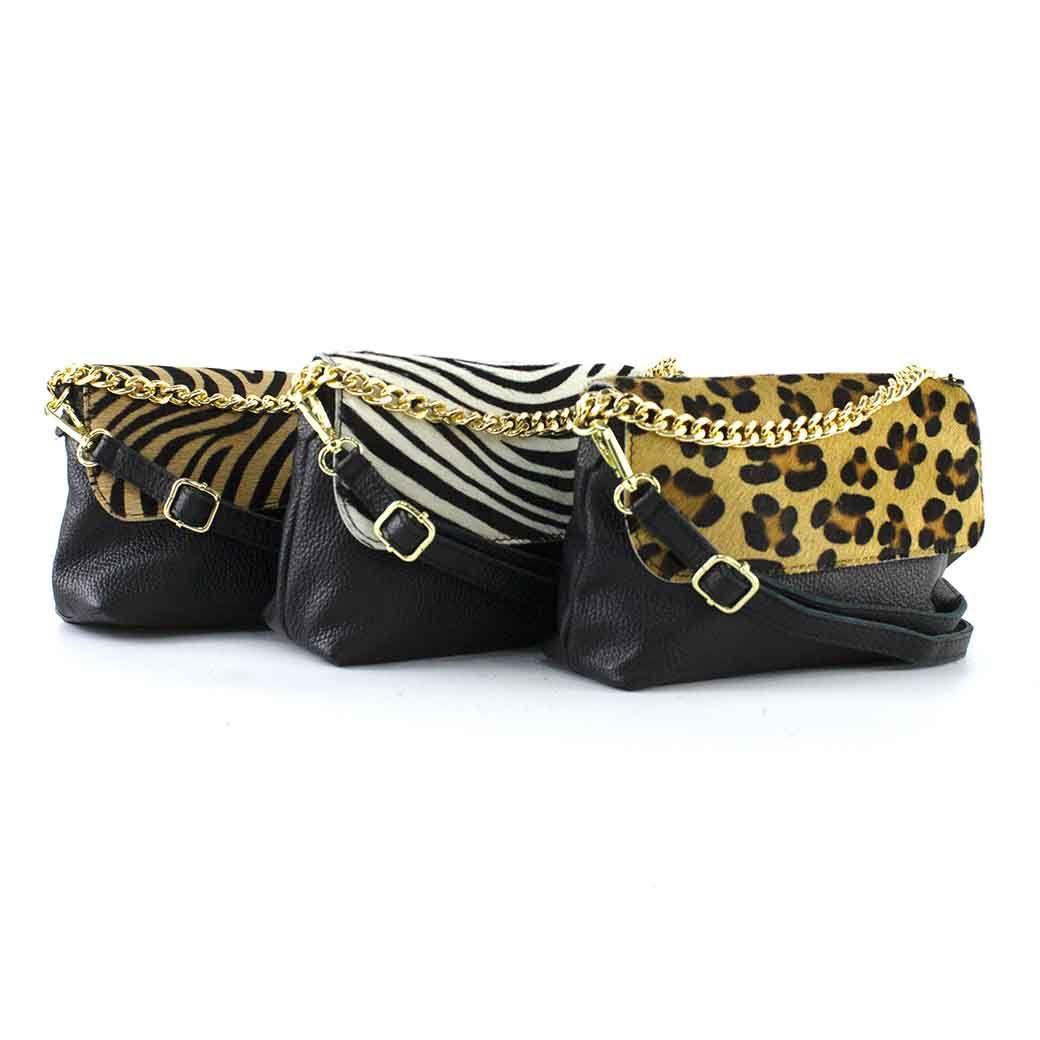 Cartera de Cuero Cierre 673 Mujer Leopardo Mailea-6