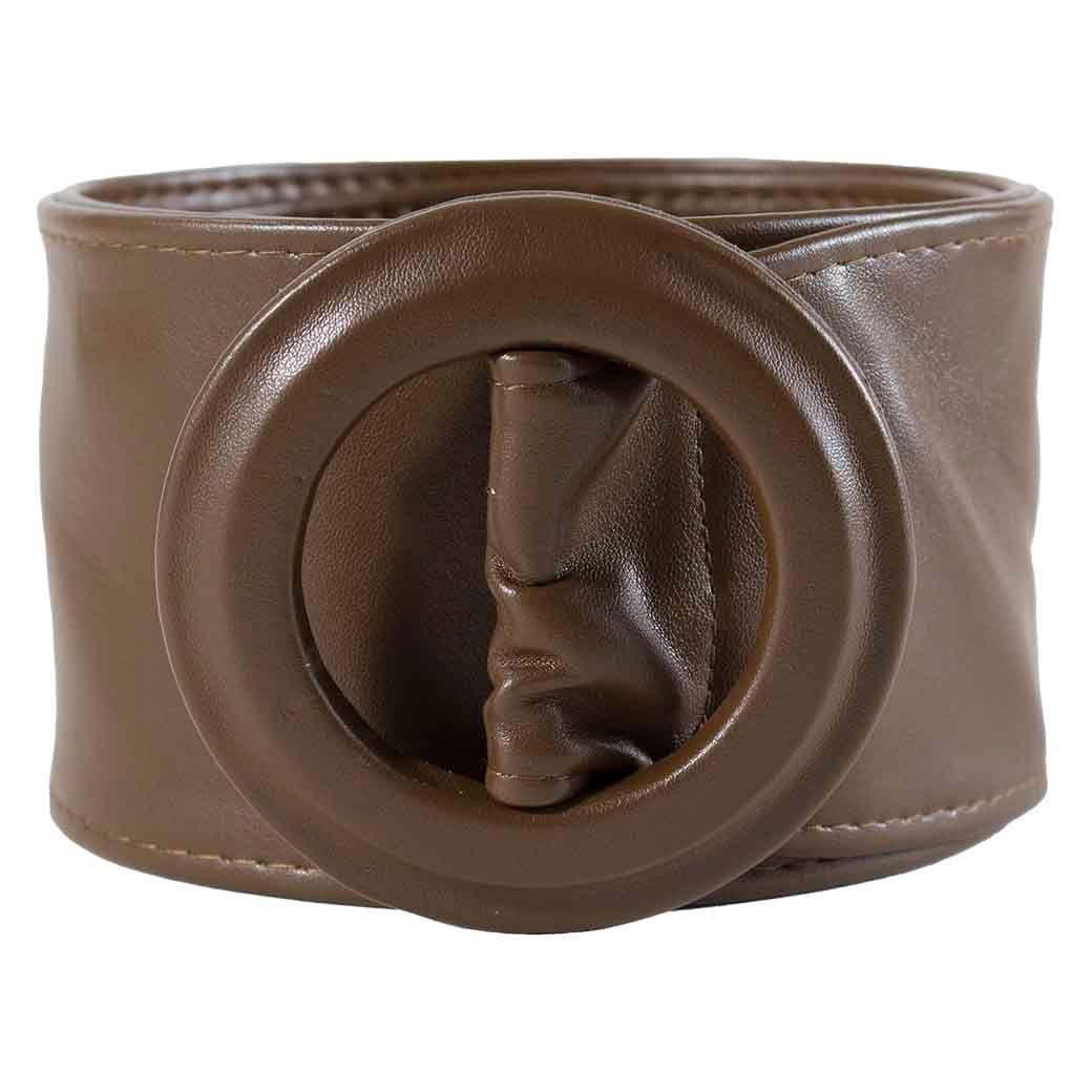 Cinturon Faja Hebilla Redonda Taupe-0