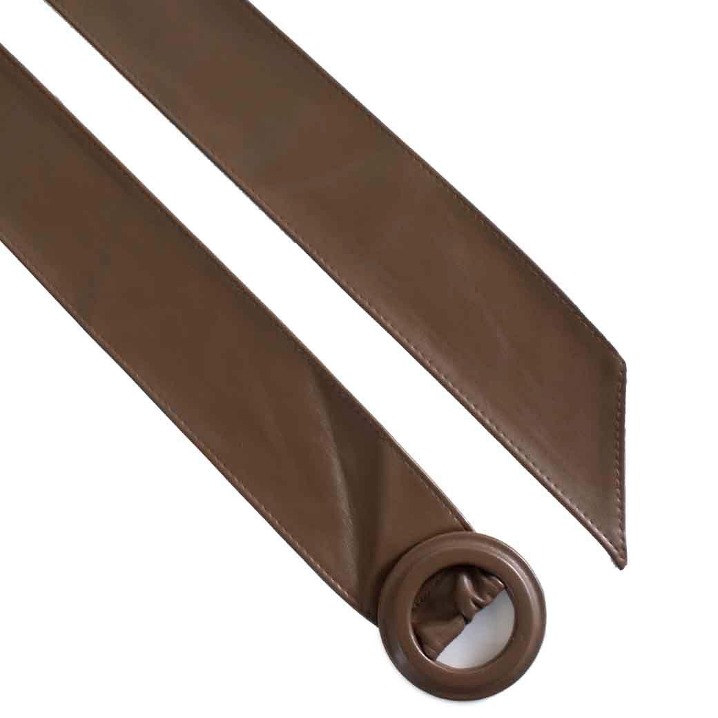 Cinturon Faja Hebilla Redonda Taupe-1