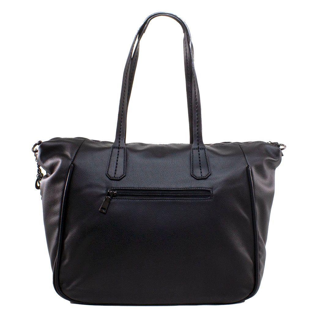 Cartera Grande Franjas Negro-2