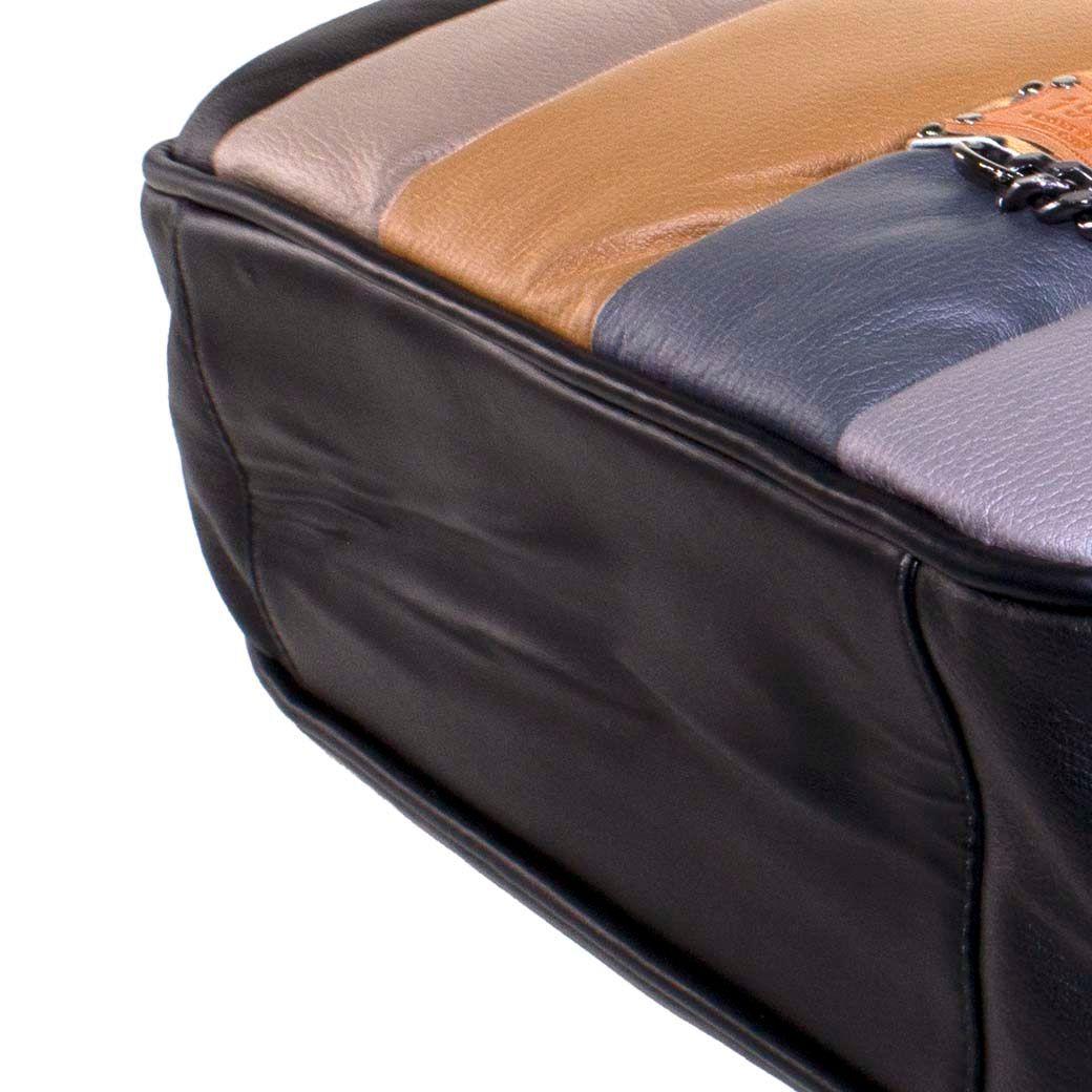 Cartera Grande Franjas Negro-4