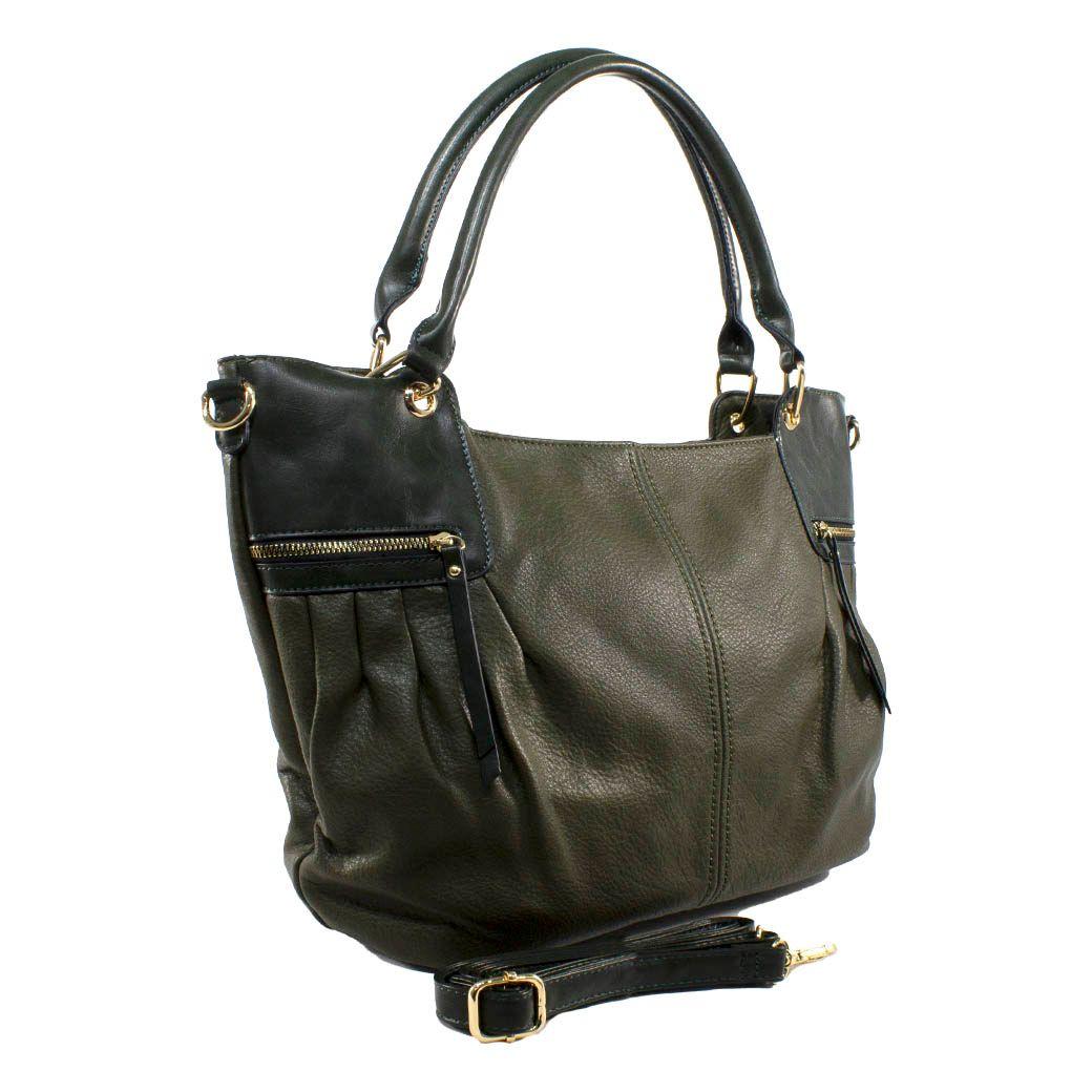 Cartera Clasica Bolsillo Laterales Verde-1