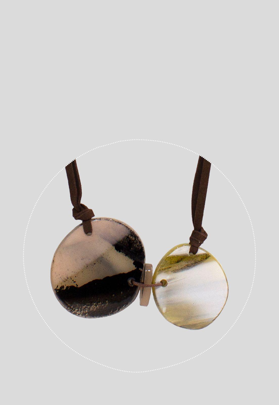 Collar Placa Simple Amarillo-2