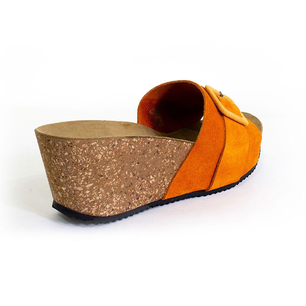 Sandalia alto hebilla forrada Naranjo-2