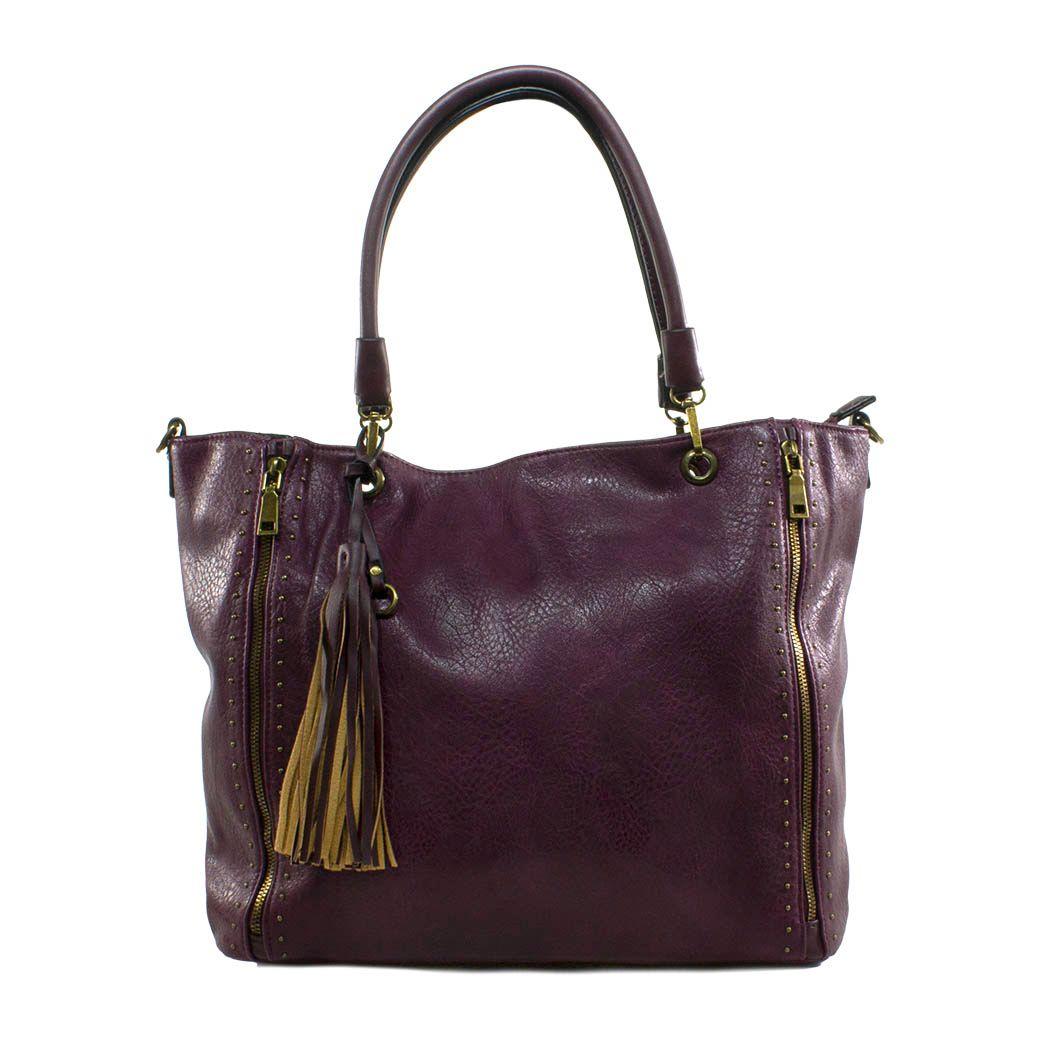 Cartera Grande 2 Cierres Morado-0