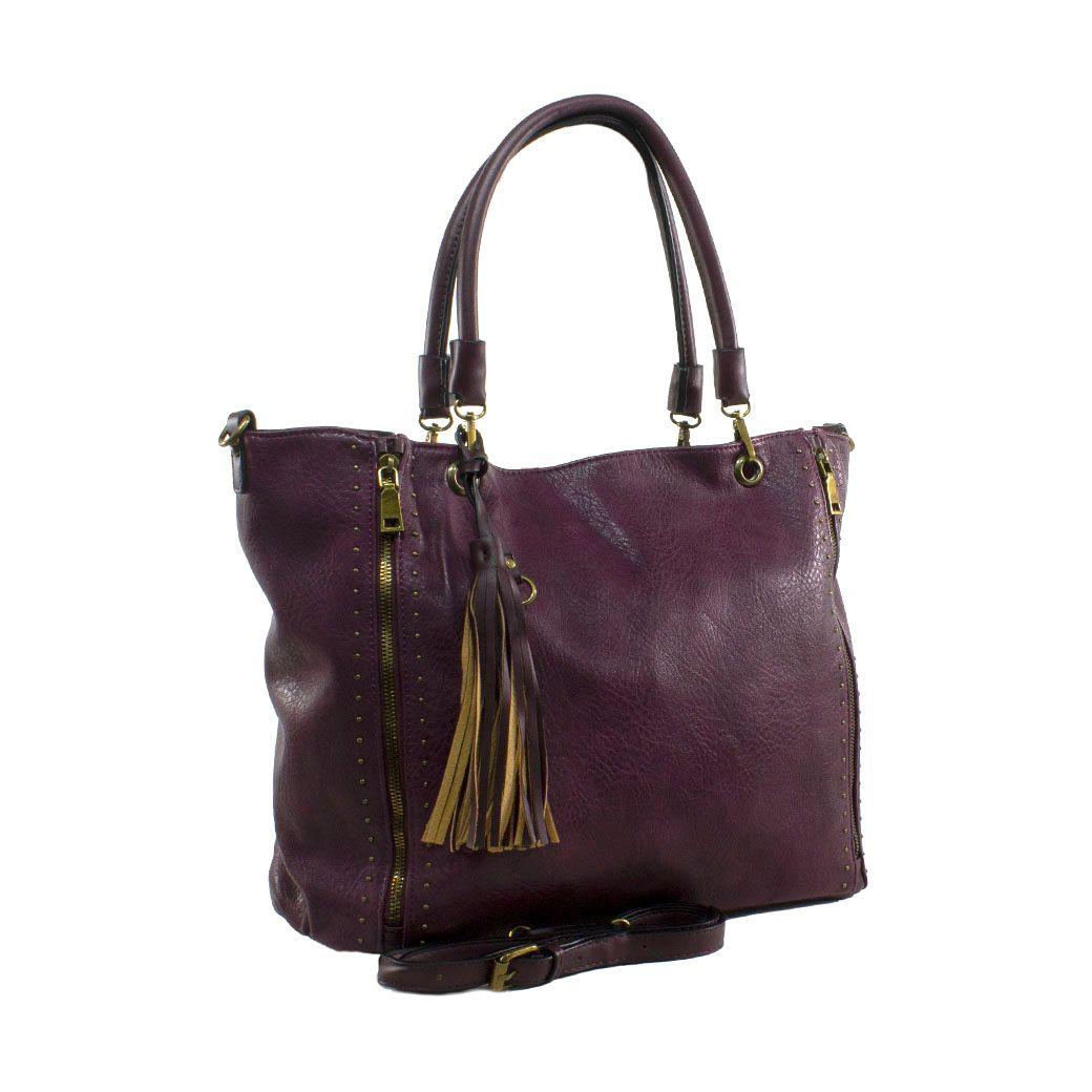 Cartera Grande 2 Cierres Morado-1