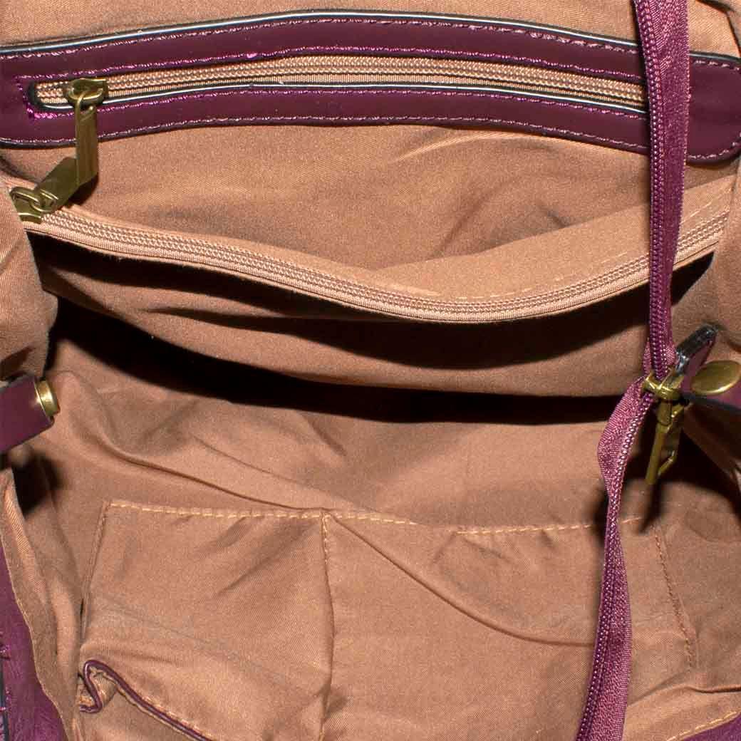 Cartera Grande 2 Cierres Morado-3