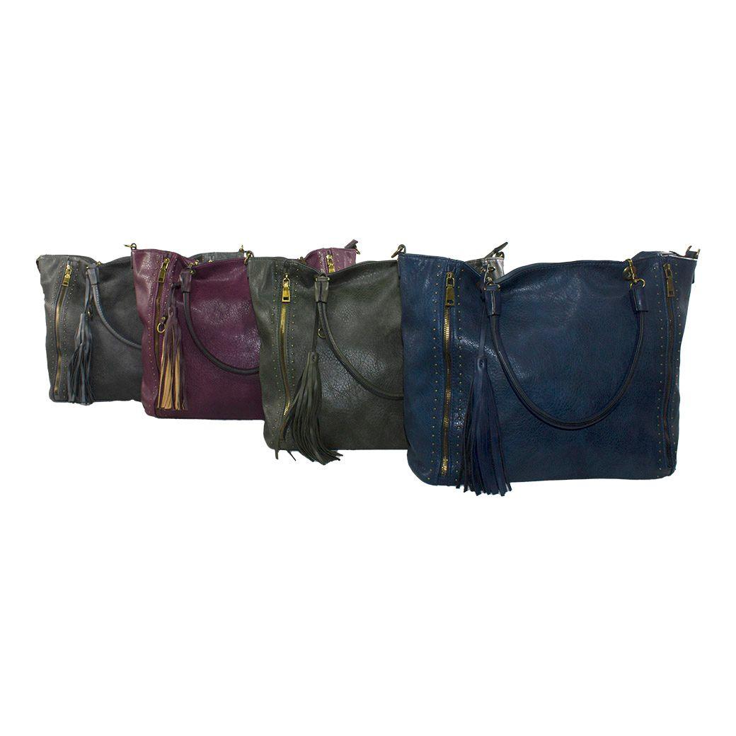 Cartera Grande 2 Cierres Morado-5