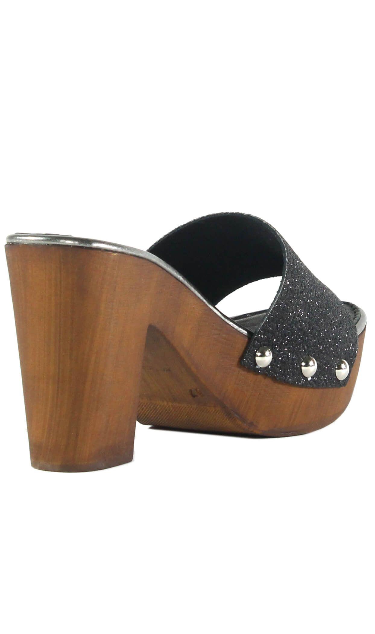 Zueco Faja Glitter Negro-2