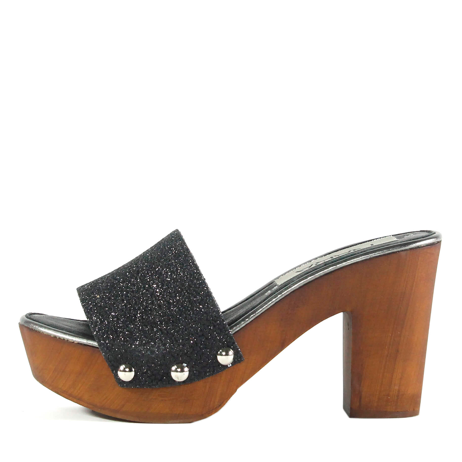 Zueco Faja Glitter Negro-0