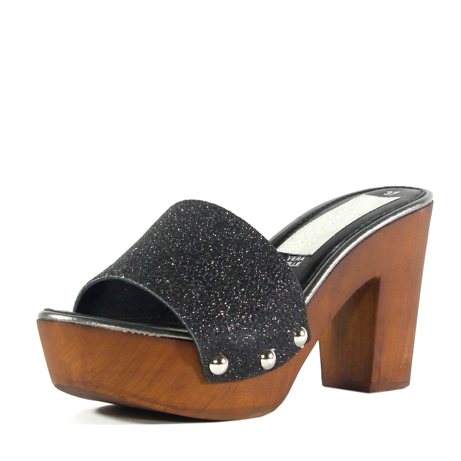 Zueco Faja Glitter Negro-1