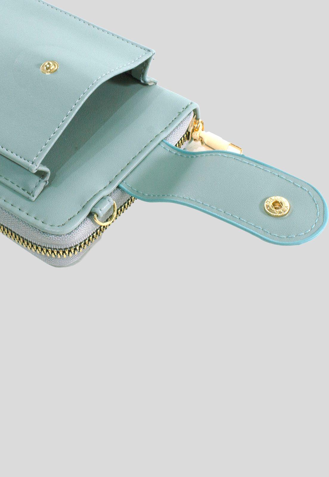 Portacelular liso c/chapeta y remache Celeste-3