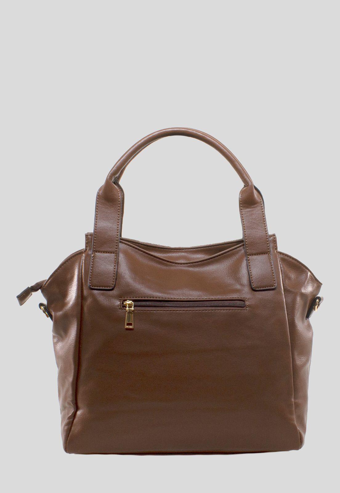 Cartera Franjas Acolchadas Café-2