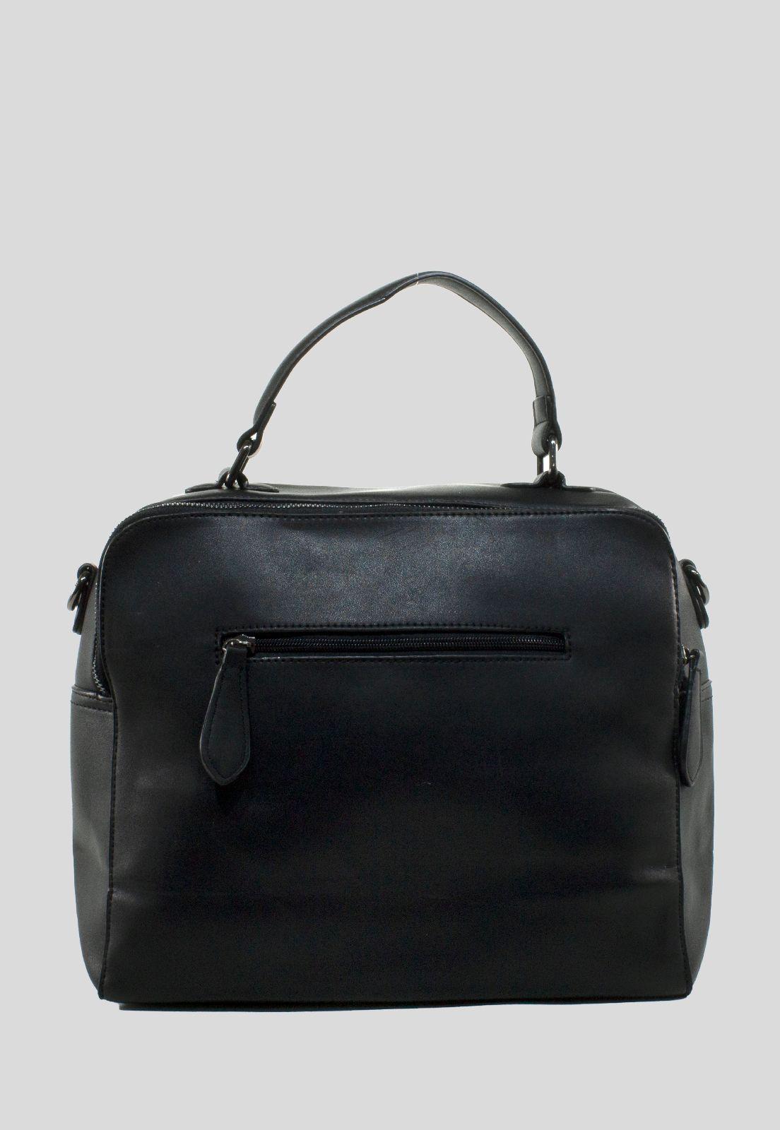 Cartera Grande Rigida Metal Negro-2