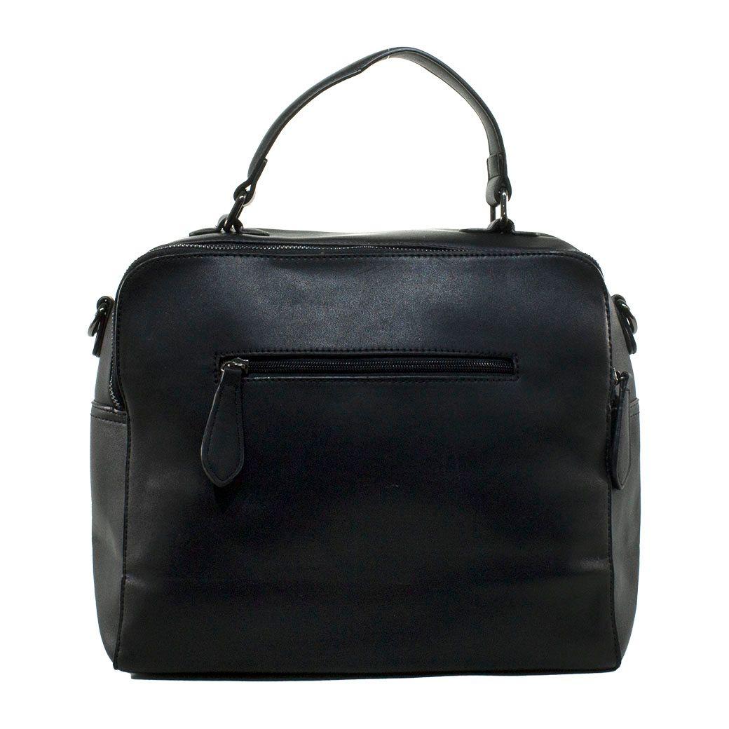 Cartera Grande Rigida Metal Negro-2